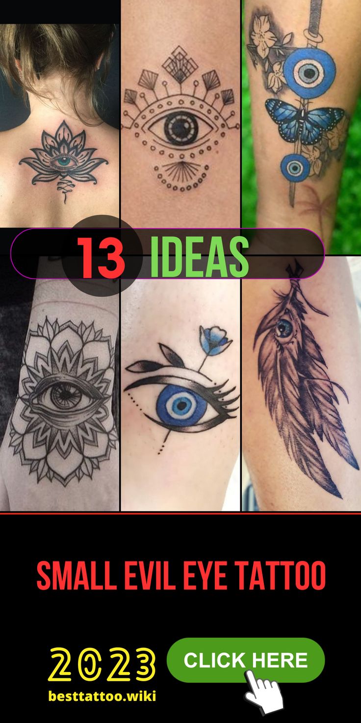 Fine line lotus and evil eye tattoo design for women on back and hand tattoo ideas