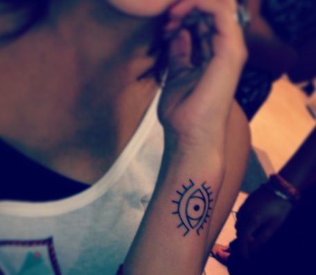 Minimalist eye tattoo design for women on wrist tattoo ideas